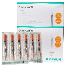 (2) B.BRAUN 비브라운 인슐린주사기 Omnican31G 8mm 0.5cc 100개/팩